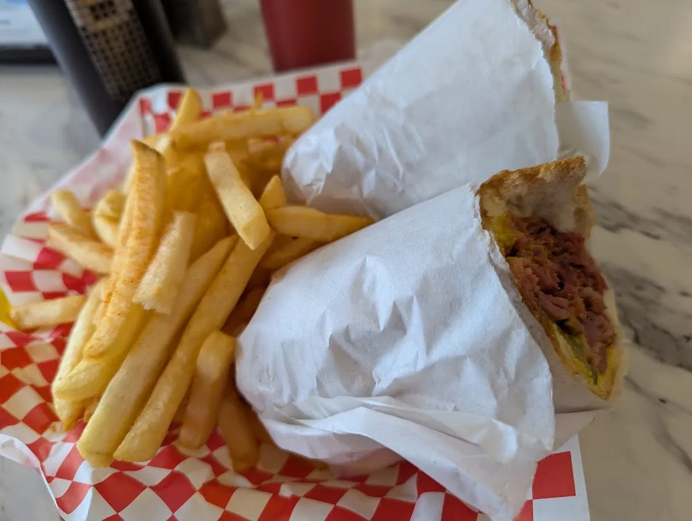 Pastrami Sandwich and Small Fries